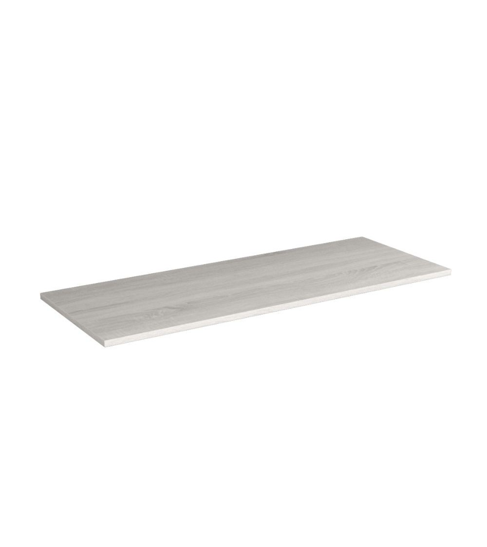 Top appoggio per mobile bagno colore rovere grigio ghiaccio 80x45x1.9 cm.