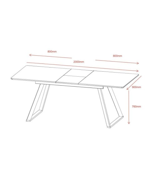Tavolo allungabile Shelton con piano impiallacciato legno massiccio tinto rovere scuro e gambe in metallo nero