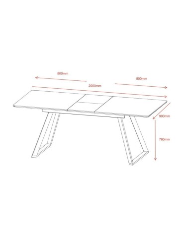 Tavolo allungabile Shelton con piano impiallacciato legno massiccio tinto rovere scuro e gambe in metallo nero
