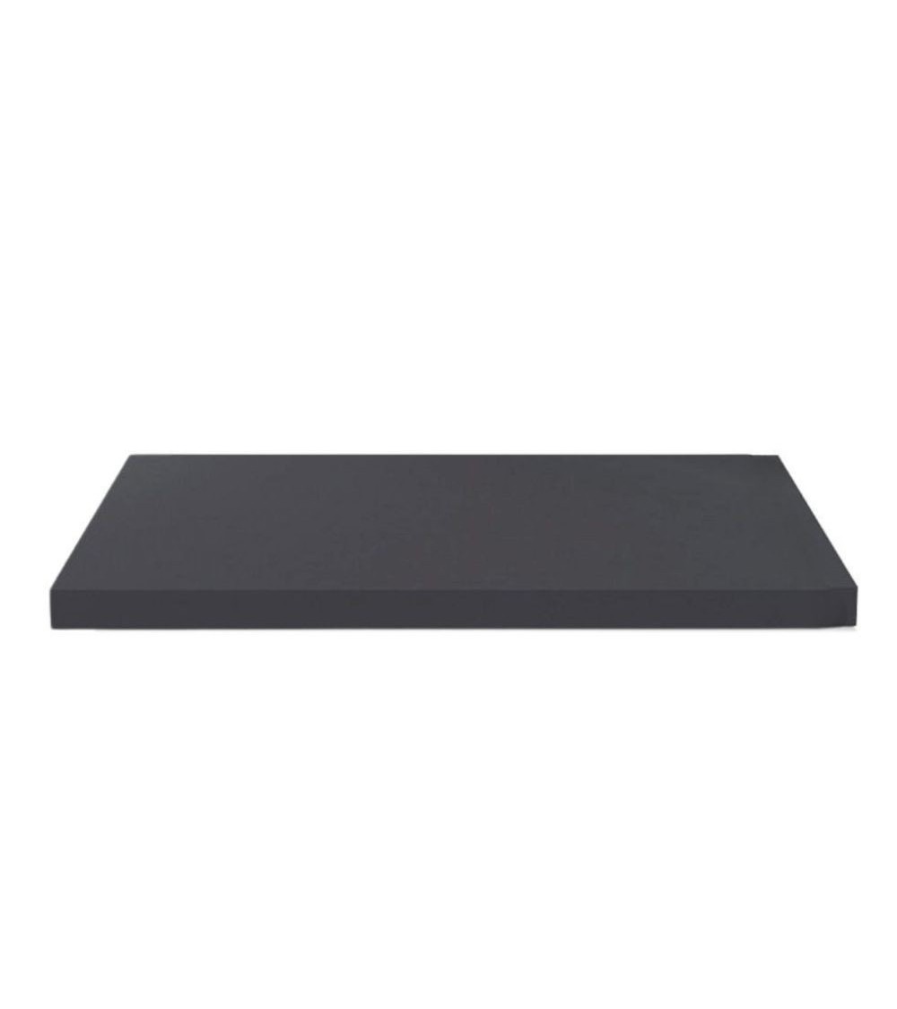 Top non forato 195x60x3.8 con bordo poliuretano in antracite satinato