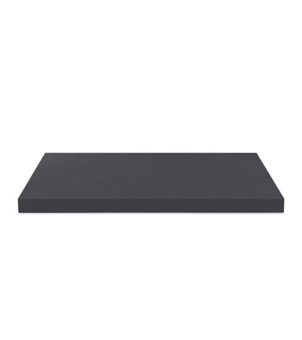 Top non forato 180x60x3.8 con bordo poliuretano in antracite satinato