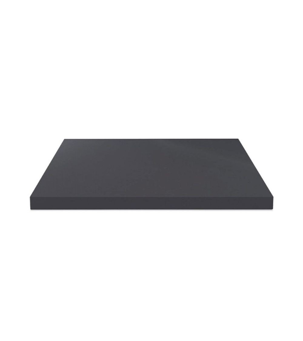 Top per bagno 80x48x3.8 con bordo poliuretano in antracite satinato