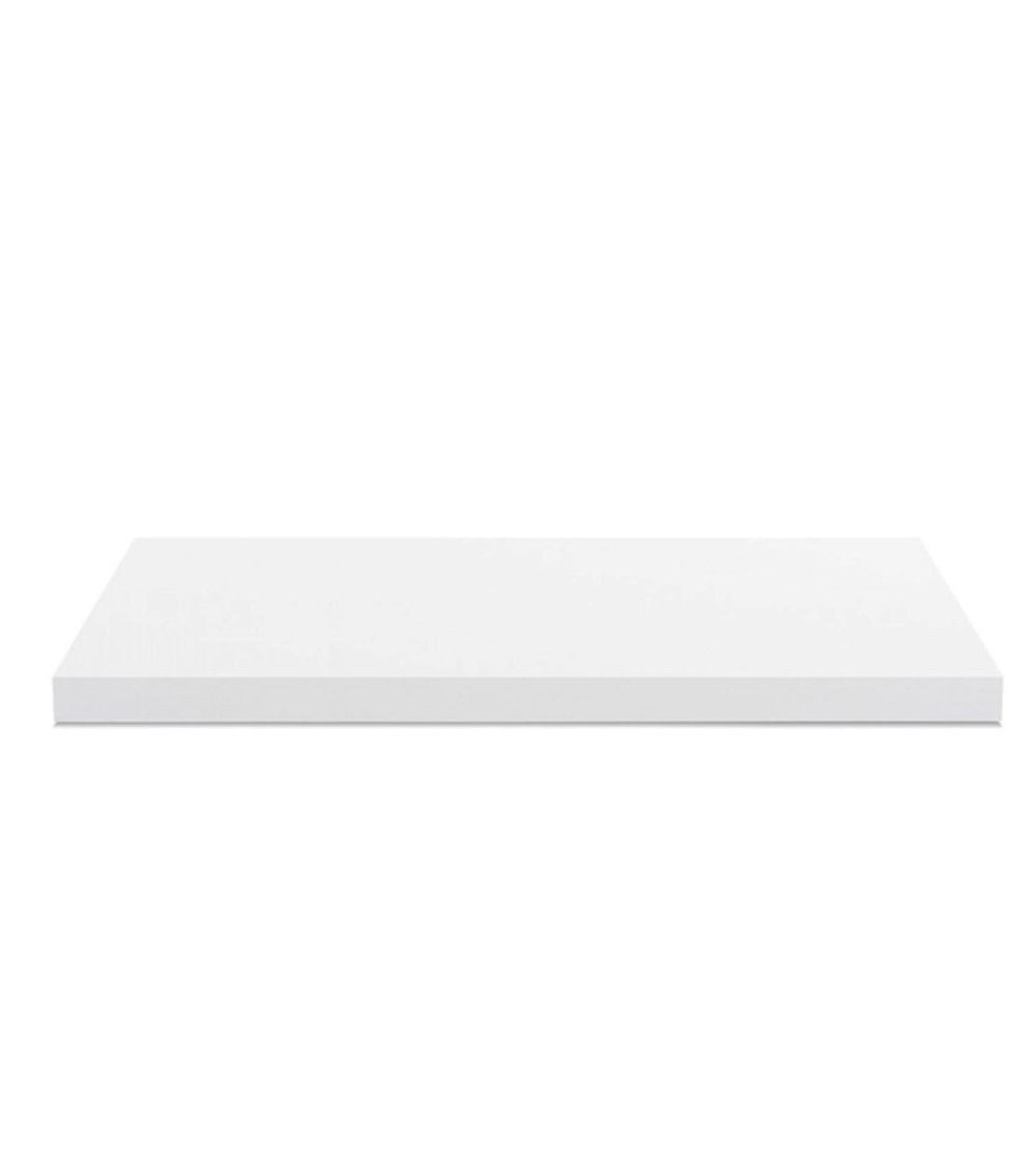 Top non forato 195x60x4 con bordo poliuretano in bianco