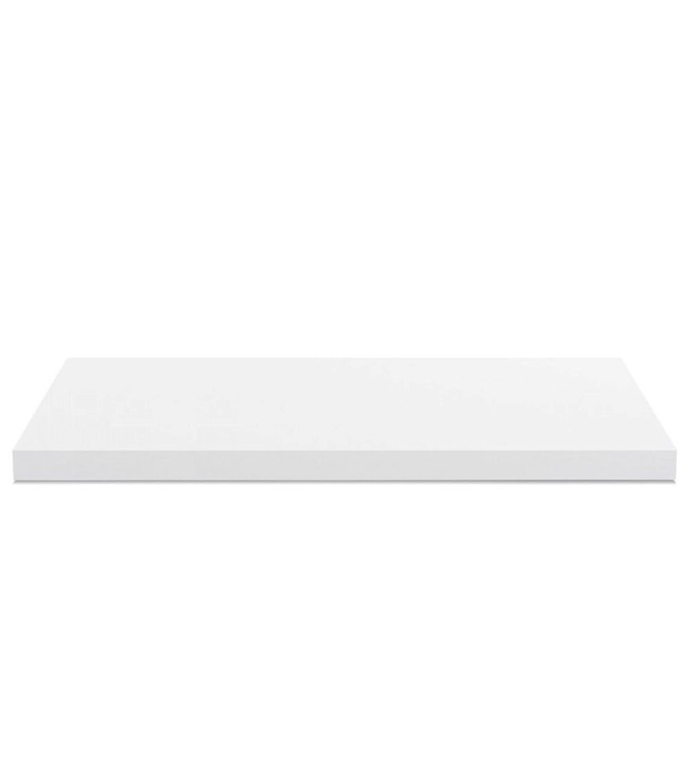 Top non forato 240x60x4 con bordo poliuretano  in bianco