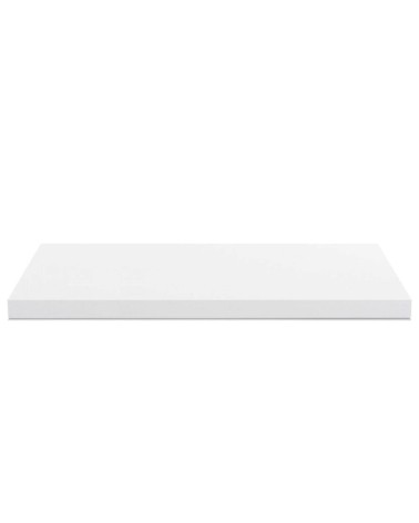 Top non forato 240x60x4 con bordo poliuretano  in bianco