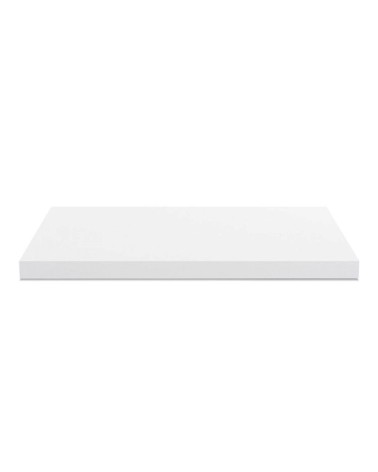 Top non forato 180x60x4 con bordo poliuretano in bianco