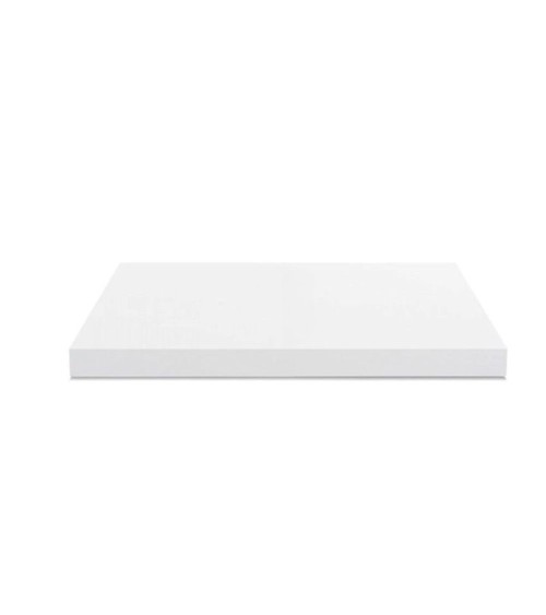Top non forato 90x60x4 con bordo poliuretano in bianco