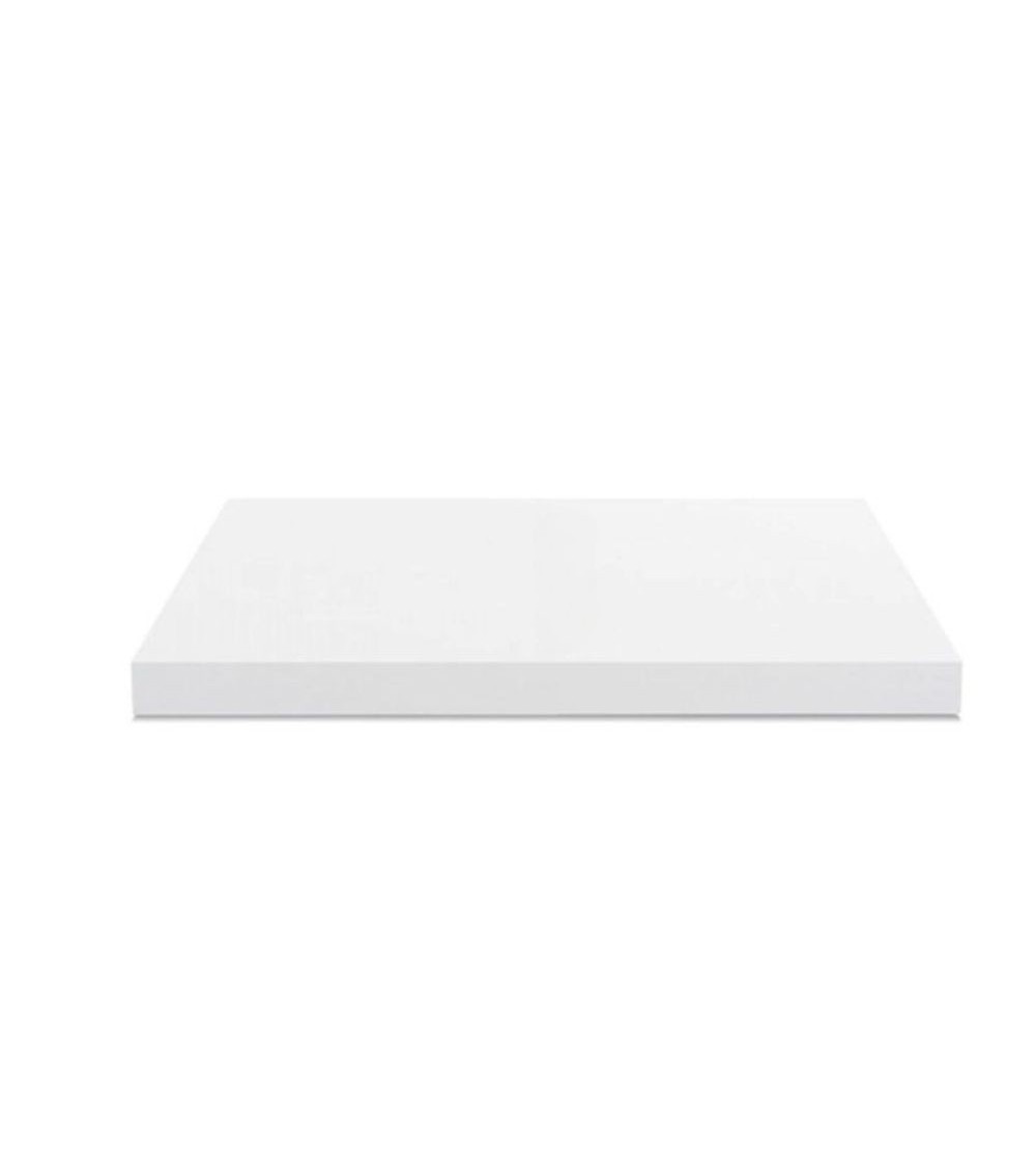 Top non forato 90x60x4 con bordo poliuretano in bianco