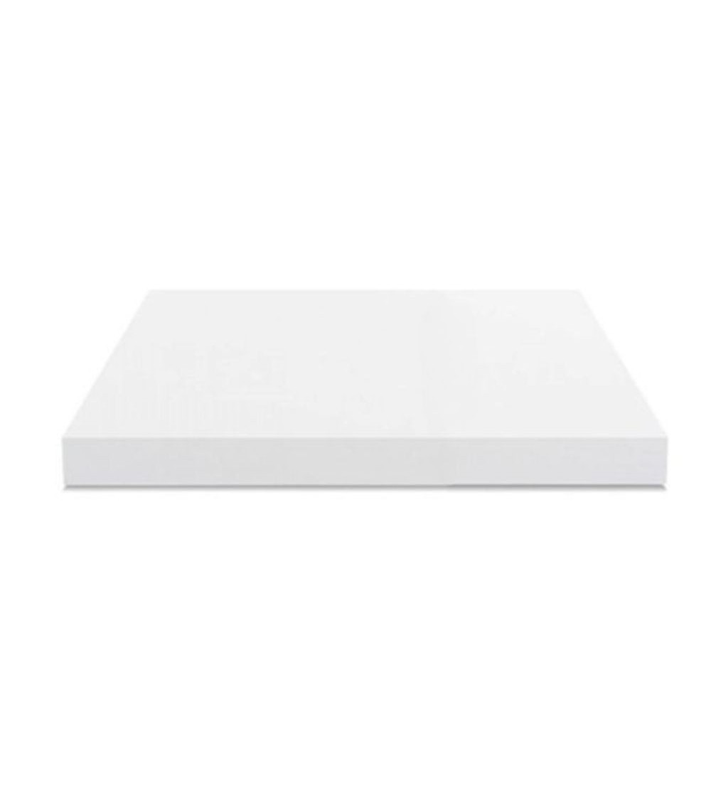 Top non forato 60x60x4 con bordo poliuretano in bianco