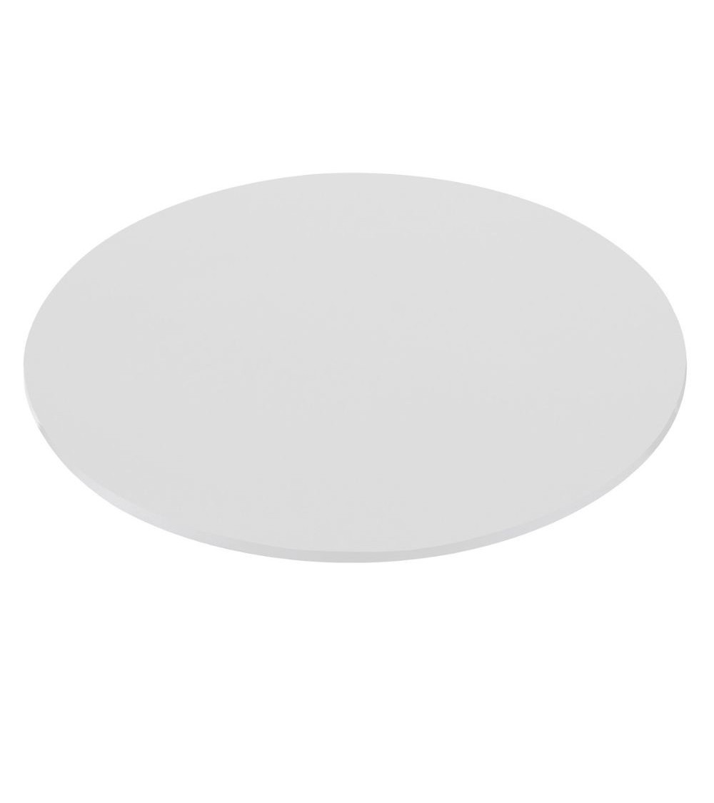 Pianale tavolo tondo 90x90x3.8 con bordo poliuretano bianco