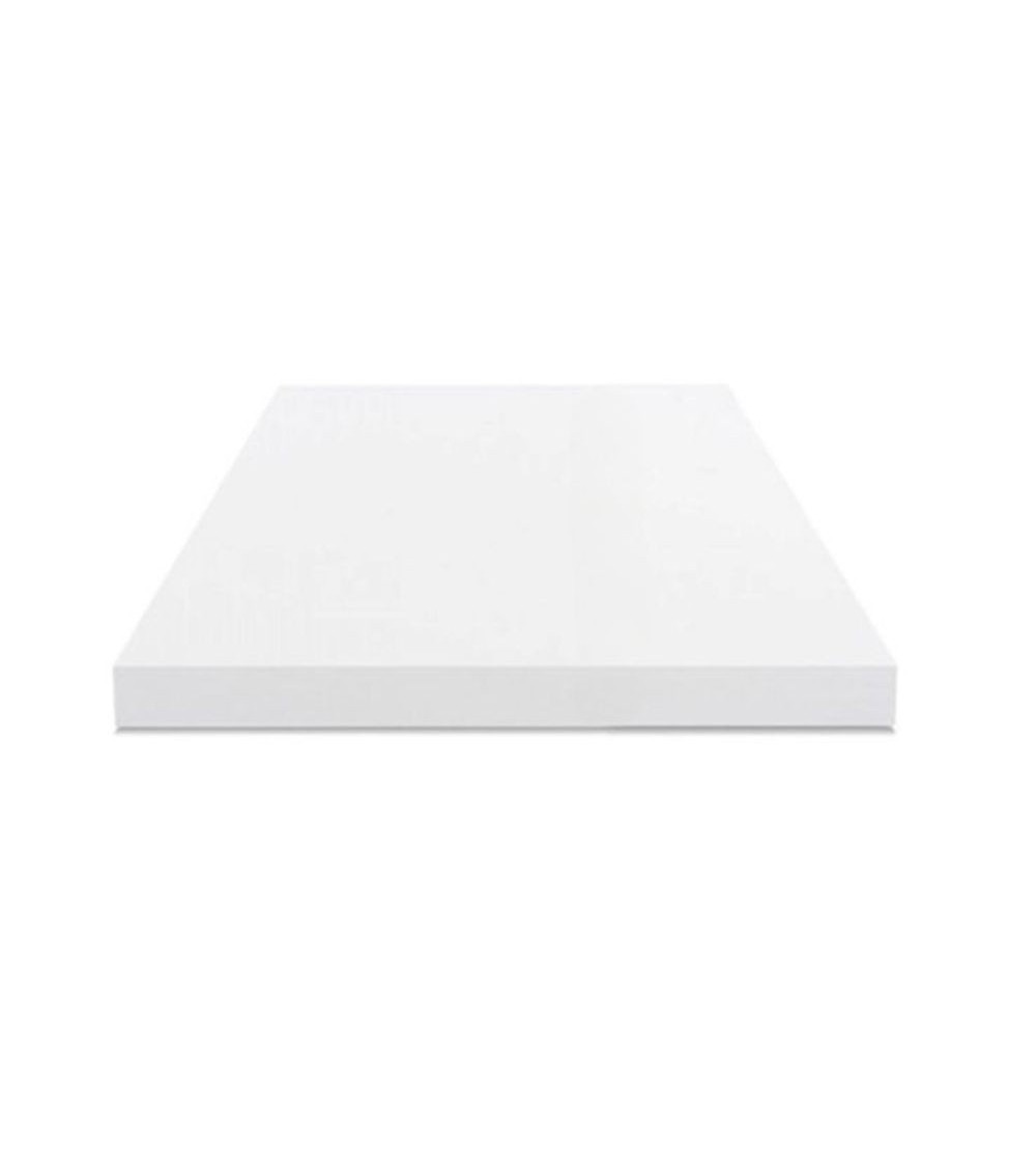 Top tavolo 80x80x4 con bordo poliuterano bianco