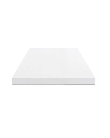 Top tavolo 80x80x4 con bordo poliuterano bianco