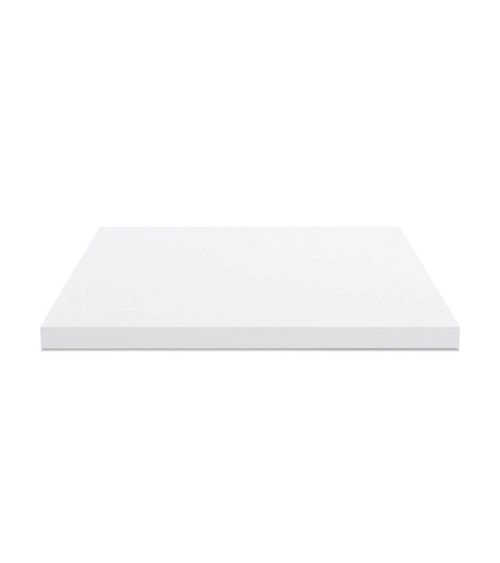 Top per bagno 80x48x4 con bordo poliuretano in bianco