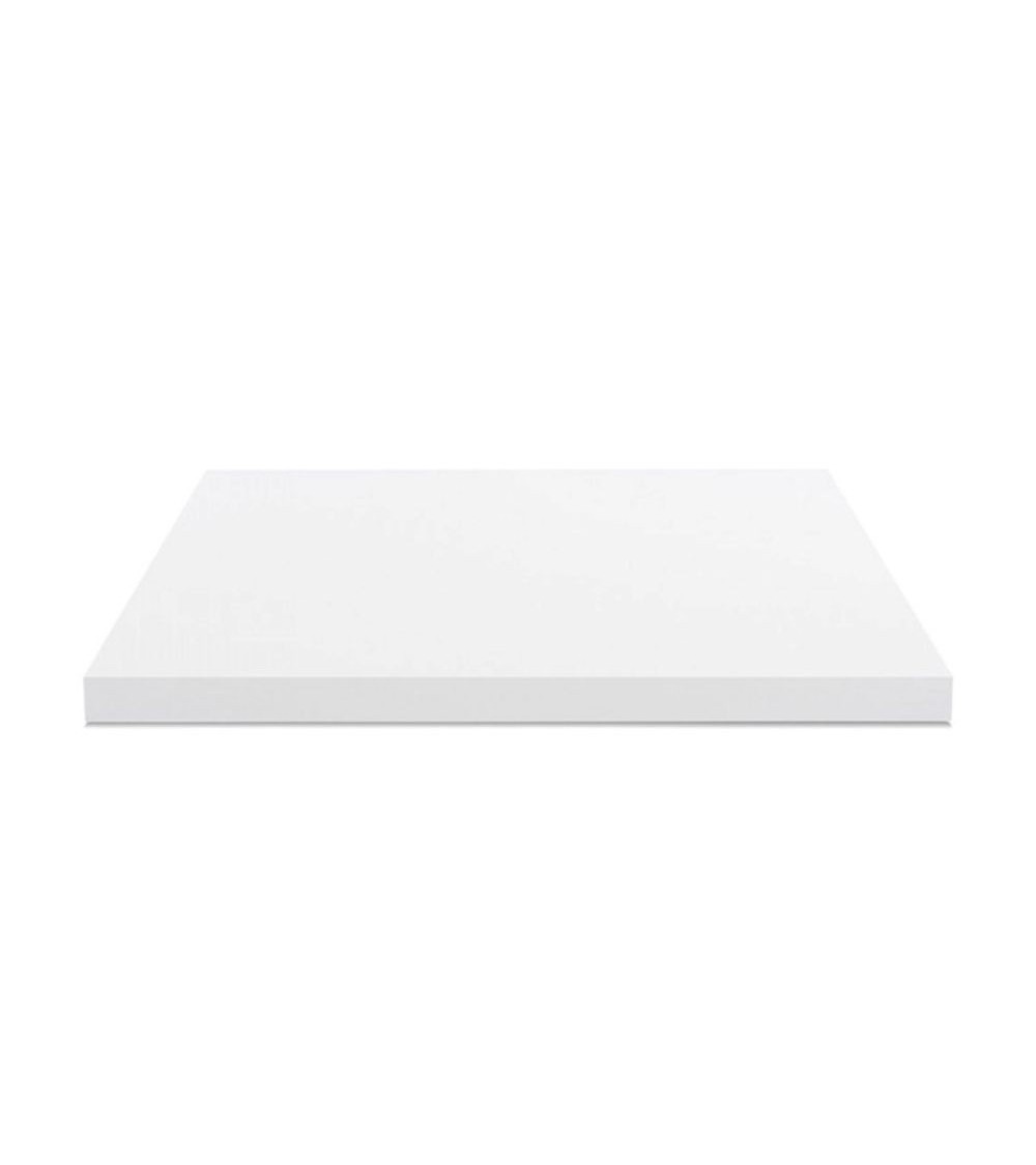 Top per bagno 80x48x4 con bordo poliuretano in bianco