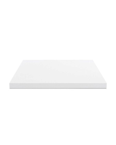 Top per bagno 80x48x4 con bordo poliuretano in bianco