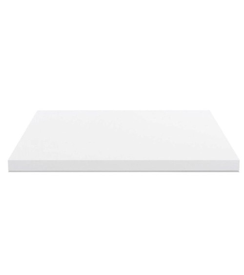 Top per bagno 120x47x4 con bordo poliuretano in bianco