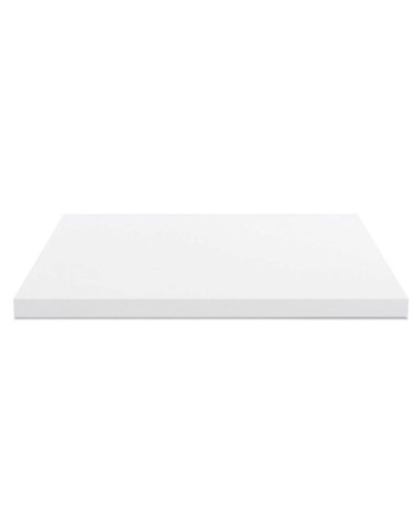 Top per bagno 120x47x4 con bordo poliuretano in bianco