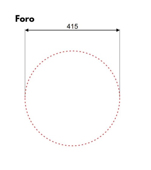 Lavello rotondo diametro 43,5 cm Rondo' ec192