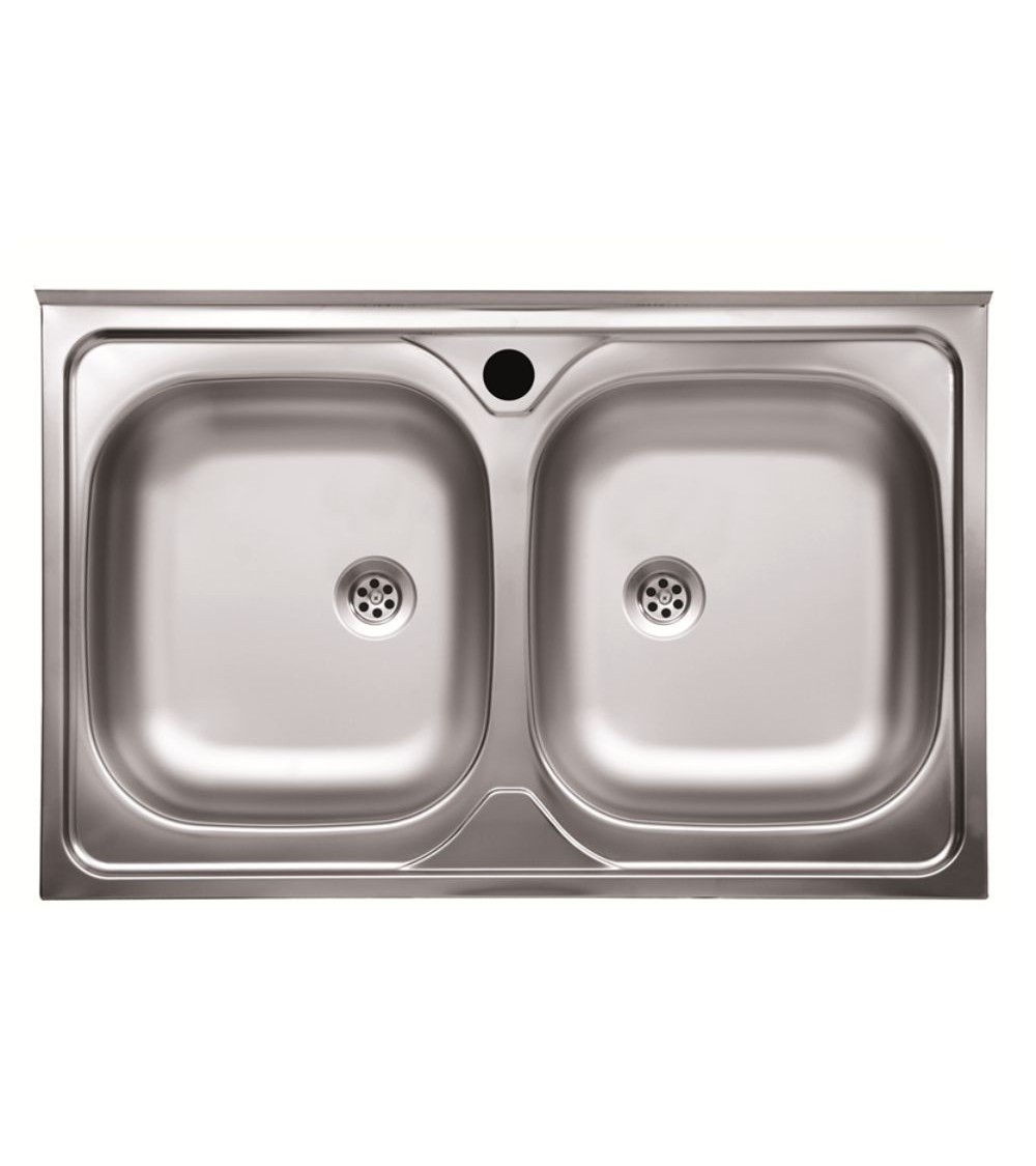 Lavello appoggio 80x50 50 series 2 vasche n214