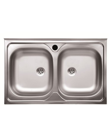 Lavello appoggio 80x50 50 series 2 vasche n214