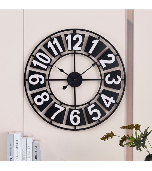 Orologio tondo da parete colore nero