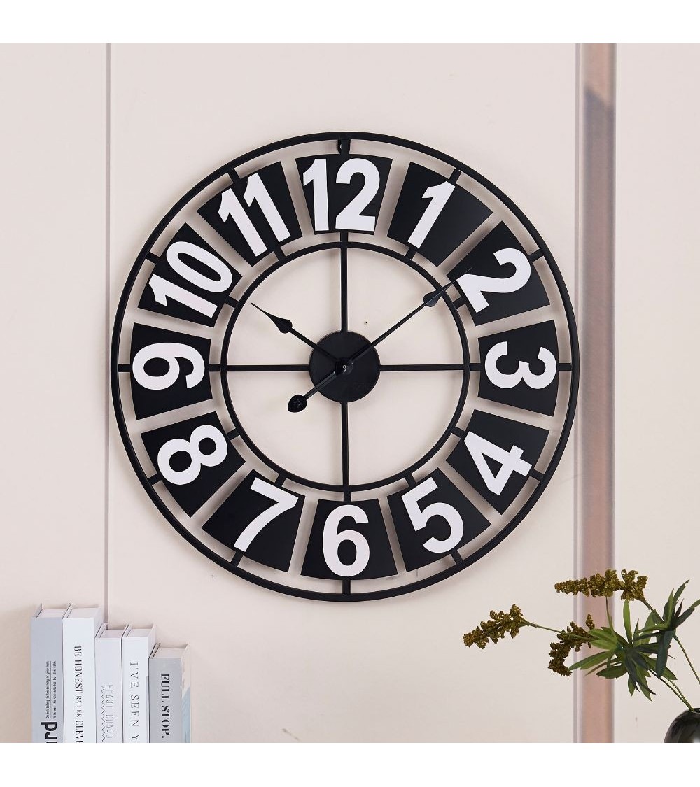 Orologio tondo da parete colore nero