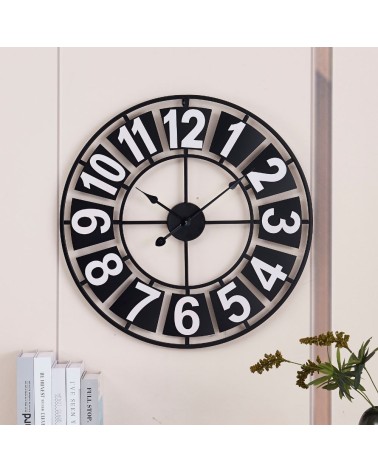 Orologio tondo da parete colore nero