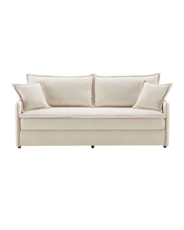 Divano letto Ghide con contenitore colore panna 217x86x95 cm.