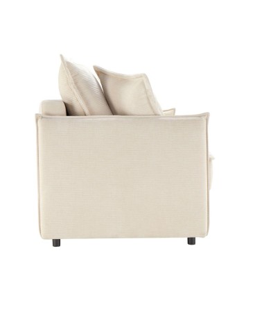 Divano letto Ghide con contenitore colore panna 217x86x95 cm.