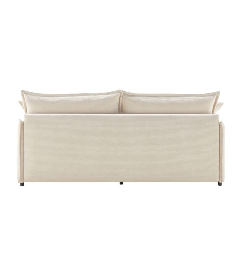 Divano letto Ghide con contenitore colore panna 217x86x95 cm.