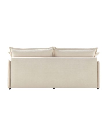 Divano letto Ghide con contenitore colore panna 217x86x95 cm.