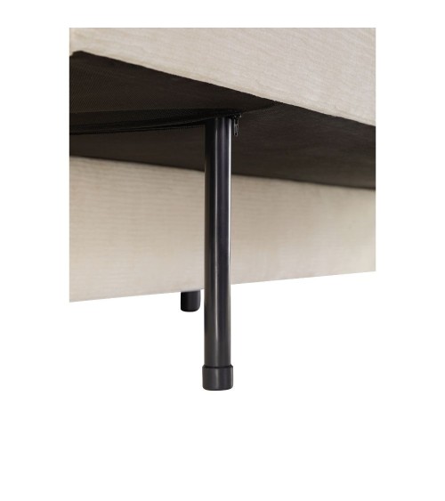 Divano letto Ghide con contenitore colore panna 217x86x95 cm.