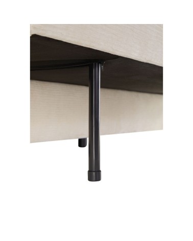 Divano letto Ghide con contenitore colore panna 217x86x95 cm.