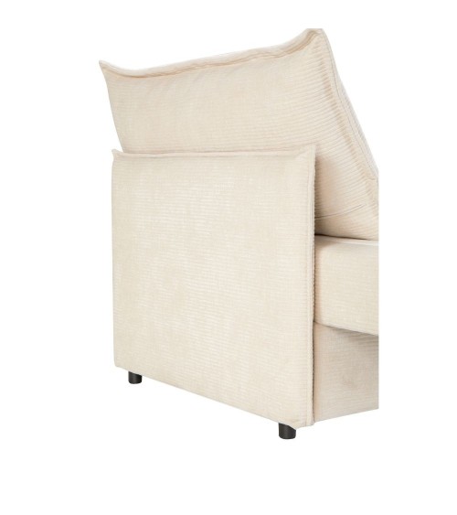 Divano letto Ghide con contenitore colore panna 217x86x95 cm.