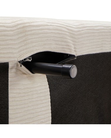 Divano letto Ghide con contenitore colore panna 217x86x95 cm.