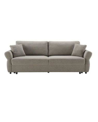 Divano letto Loki con contenitore e topper incluso colore tortora
