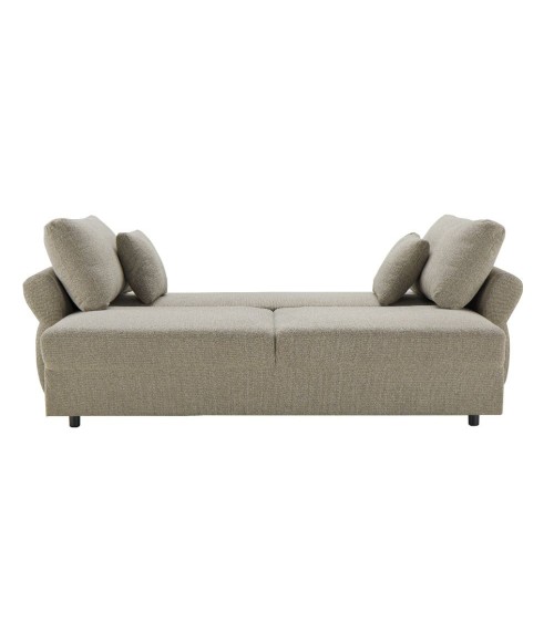 Divano letto Loki con contenitore e topper incluso colore tortora