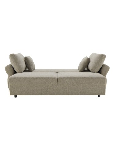 Divano letto Loki con contenitore e topper incluso colore tortora