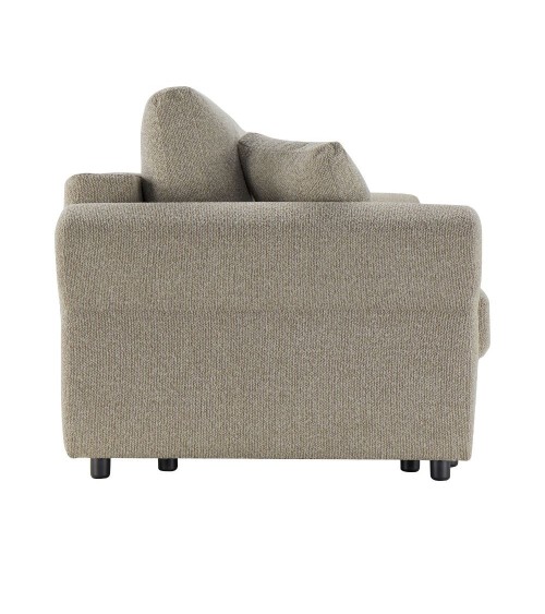 Divano letto Loki con contenitore e topper incluso colore tortora