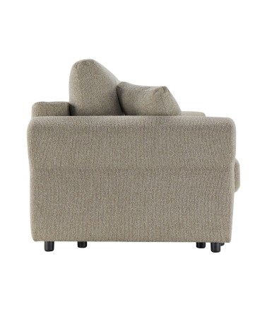Divano letto Loki con contenitore e topper incluso colore tortora