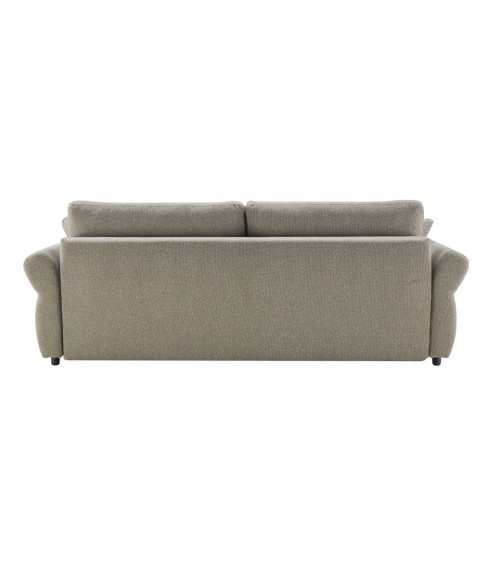 Divano letto Loki con contenitore e topper incluso colore tortora
