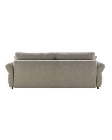Divano letto Loki con contenitore e topper incluso colore tortora
