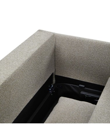 Divano letto Loki con contenitore e topper incluso colore tortora