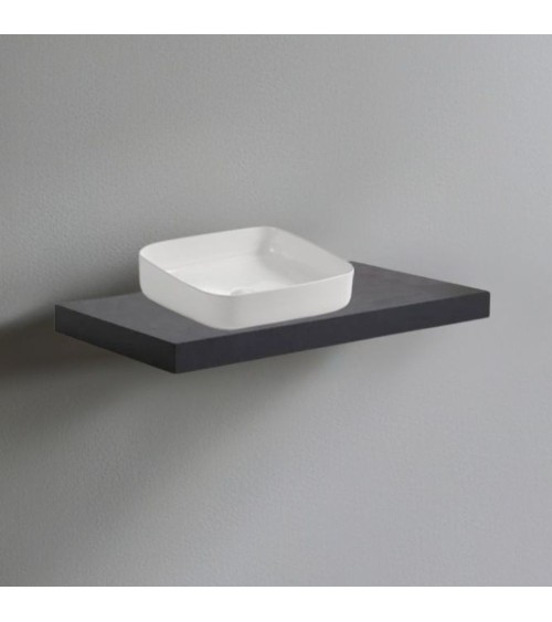 Mensolone da bagno 80x48 con lavabo da appoggio colore antracite