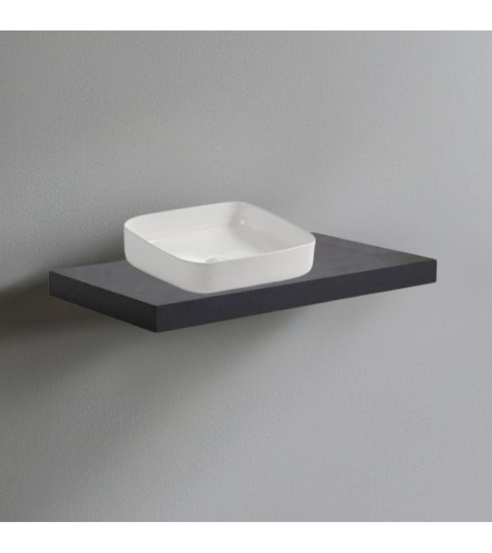 Mensolone da bagno 80x48 con lavabo da appoggio colore antracite