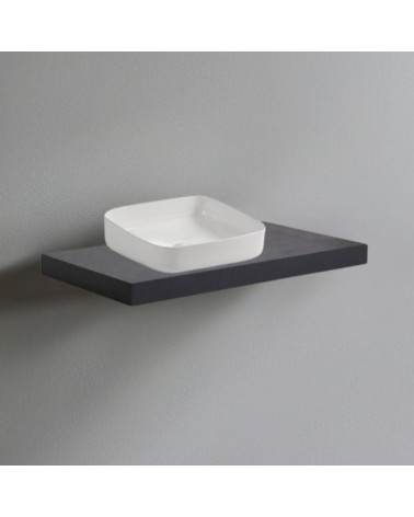 Mensolone da bagno 80x48 con lavabo da appoggio colore antracite