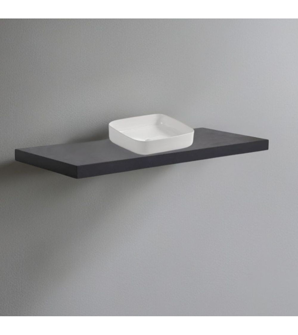 Mensolone da bagno 120x47 con lavabo da appoggio colore antracite