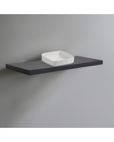 Mensolone da bagno 120x47 con lavabo da appoggio colore antracite