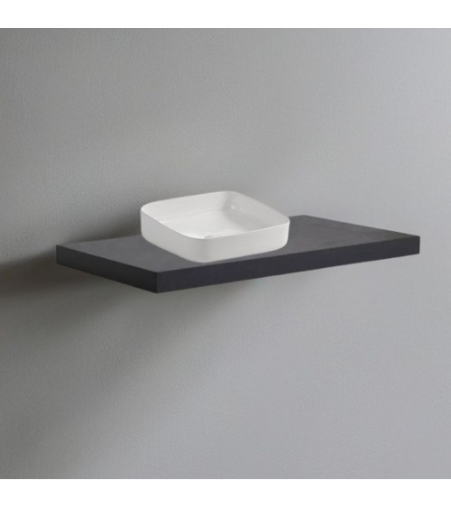 Mensolone da bagno 100x47 con lavabo da appoggio colore antracite