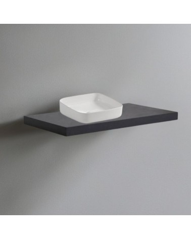 Mensolone da bagno 100x47 con lavabo da appoggio colore antracite